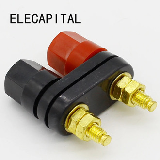 Quality Banana plugs Couple Terminals Red Black Connector Amplifier Terminal Binding Post Banana Speaker Plug Jack