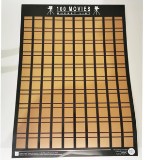 Quality Easy Off Gold-100 Movies Scratch Off Poster- Bucket List Poster- BUCKET LIST poster Scratch Last Wish Poster