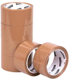 Quantore Afplaktape VERPAKKINGSTAPE QUANTORE 50MMX60M PP NO NOISE BRUIN