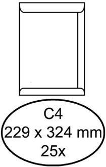 Quantore Envelop Quantore akte C4 229x324mm zelfklevend wit 25stuks