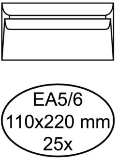 Quantore Envelop Quantore bank EA5/6 110x220mm zelfklevend wit 25stuk