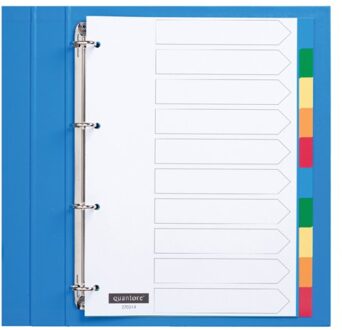 Quantore Tabbladen Quantore 4-gaats 10-delig assorti tabs PP