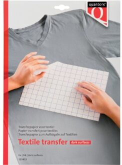 Quantore Transferpapier voor textiel - 6 vellen - donkere kleding