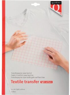 Quantore Transferpapier voor textiel - lichte kleding - 6 vellen