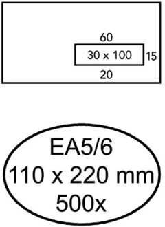 Quantore Vensterenvelop EA5/6 VR ZK Wit