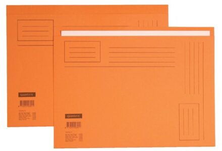 Quantore Vouwmap quantore folio ongelijke zijde 250gr Oranje
