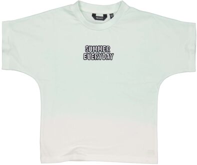 Quapi Jongens t-shirt - Birk - Aqua blauw - Maat 104
