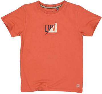 Quapi Jongens t-shirt kaleb red Oranje - 164