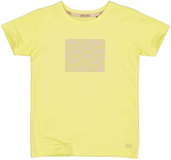 Quapi Jongens t-shirt - Tejay - Licht geel - Maat 134/140