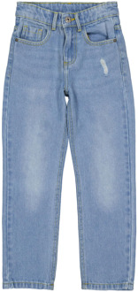 Quapi Meiden jeans jaimy wit fit light blue denim Blauw - 104