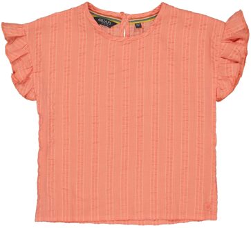 Quapi Meisjes blouse - Benja - AOP rood gestreept - Maat 122/128