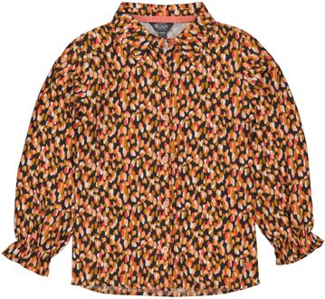 Quapi Meisjes blouse qthais aop multi dot Bruin - 104