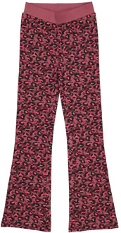 Quapi Meisjes flared pants aymee aop rose leopard Roze - 164