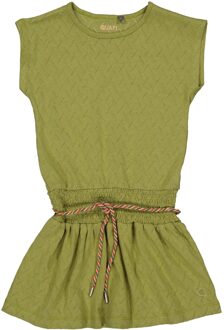 Quapi Meisjes jurk - Barbara - Cedar groen - Maat 110/116
