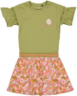 Quapi Meisjes jurk - Beata - Cedar groen - Maat 134/140