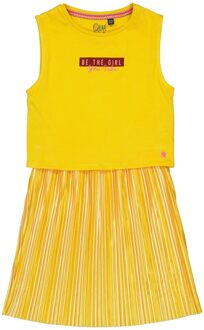 Quapi Meisjes jurk - Mai - Zonnig geel - Maat 98/104