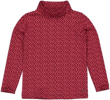 Quapi Meisjes shirt - Alice - AOP bloemen roze - Maat 122/128