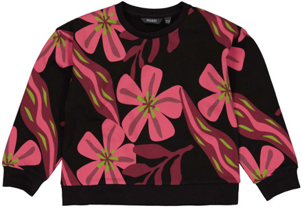 Quapi Meisjes sweater amy aop rose big flower Roze - 164