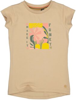 Quapi Meisjes t-shirt - Beau - Zand - Maat 98
