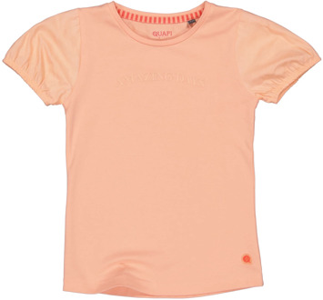Quapi Meisjes t-shirt qteddi peach Oranje - 128
