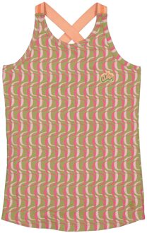 Quapi Meisjes top - Birthe - AOP roze gestreept - Maat 98