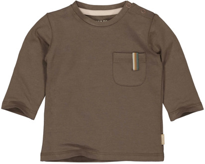 Quapi Newborn baby jongens shirt raoul dark Bruin - 68