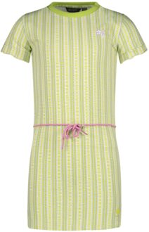 Quapi Zomer jurk meisjes - groen - AOP grafisch - Faith - Maat 122/128