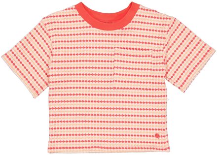 Quapi Zomer shirt meisjes - roze rood - Filou - Maat 122/128