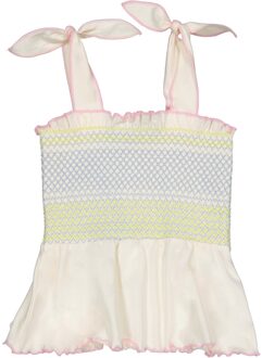 Quapi Zomer shirt meisjes - wit - Fiora - Maat 110/116