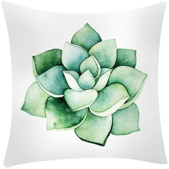 Quare Cactus Banana Leaf Print Kussensloop Polyester Sofa Auto Kussen Cover Home Decor