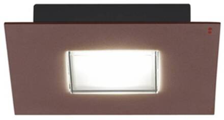 Quarter - een LED plafondlamp met bruine rand bruin, wit