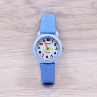 Quartz Candy Digitale Simple Kids Jongens Meisjes Student Horloge Horloge Relojes Montres Kol Saati blauw