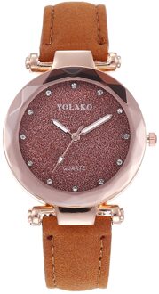 Quartz Horloges Modieuze Star Sky Prachtige Diamanten Retro Lederen Band Quartz Dames Horloge Relogio Feminino Montre Femme