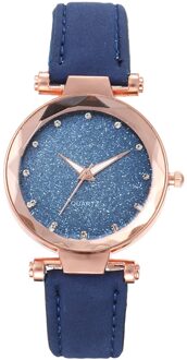 Quartz Horloges Modieuze Star Sky Prachtige Diamanten Retro Lederen Band Quartz Dames Horloge Relogio Feminino Montre Femme