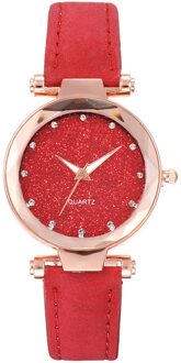 Quartz Horloges Modieuze Star Sky Prachtige Diamanten Retro Lederen Band Quartz Dames Horloge Relogio Feminino Montre Femme
