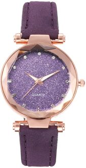 Quartz Horloges Modieuze Star Sky Prachtige Diamanten Retro Lederen Band Quartz Dames Horloge Relogio Feminino Montre Femme