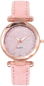 Quartz Horloges Modieuze Star Sky Prachtige Diamanten Retro Lederen Band Quartz Dames Horloge Relogio Feminino Montre Femme