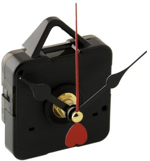 Quartz Uurwerk Mechanisme Hart Handen 1 Set Stille Grote Muur Quartz Black & Rode Handen Reparatie Tool Onderdelen Kit diy