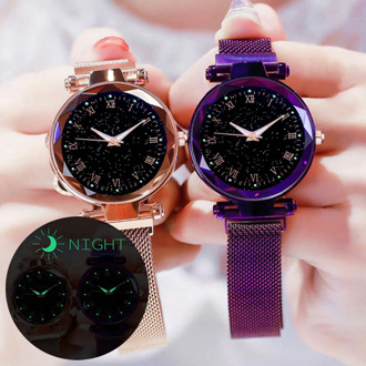 Quartz Watch Net With Magnet Buckle Ladies Watch Fashion Ladies Watch fashion new fashion Elegant Casual watch Top Brand gifts