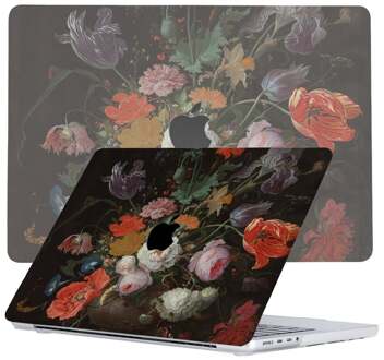 Qubits Lunso MacBook Pro 14 inch (2021-2026) cover hoes - case - Stilleven met Bloemen Rood, Blauw, Zwart, Meerdere kleuren