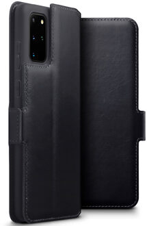 Qubits Samsung Galaxy S20+ Bookcase hoesje - CaseBoutique - Effen Zwart - Leer
