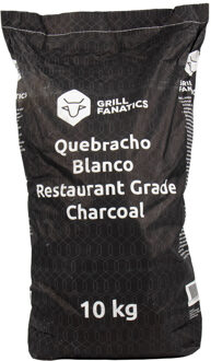 Quebracho houtskool zak 10 Kg Zwart