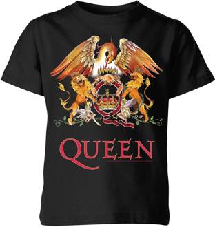 Queen Crest Kids' T-Shirt - Black - 110/116 (5-6 jaar) Zwart - S