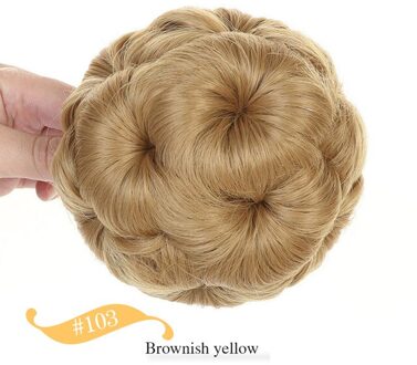 Queenyang Synthetische Negen Bloemen Haarspeld Pruik Haar Bundel Rechte Paardenstaart Opgestoken Kam Opgerolde Donut Haar Ring Pruik Hoofd Bloem 103