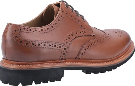Quenington Commando Bruine Leren Veterschoenen Voor Heren