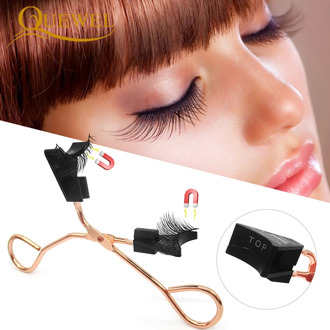 Quewel 1Pc Magnetic Eyelashes Clip Easily Apply Magnets Eyelash Curler Portable No Glue Needed Magnet Lashes Partner Tools