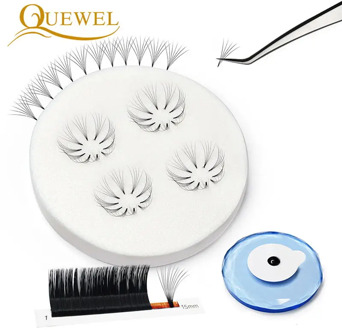 Quewel Eyelash Extension Sponge 2pcs Pre-stored Flowering Eyelashes Grafting Eye Lashes Practice Sponges Puff Soft Make Up Tool