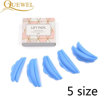 Quewel Eyelashes Perm Pad 5 Pairs Silicone Flower Eyelash Curling S M M1 M2 L Lash Perm Shield Eye Lashes Beauty Makeup Tools