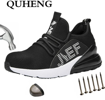 QUHENG 2020 Fashion Work Safety Ultra-Light Soft Bottom Steel Mid Sole Lightweight Protective Shoes Casual Free Shipping