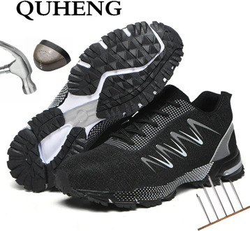 QUHENG Waterproof Winter Men Boots with Fur Warm Snow Women Boots Men Work Casual Shoes Sneakers Indestructible Dropshipping